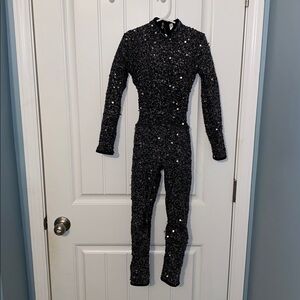 Weissman Black Metallic Dancewear